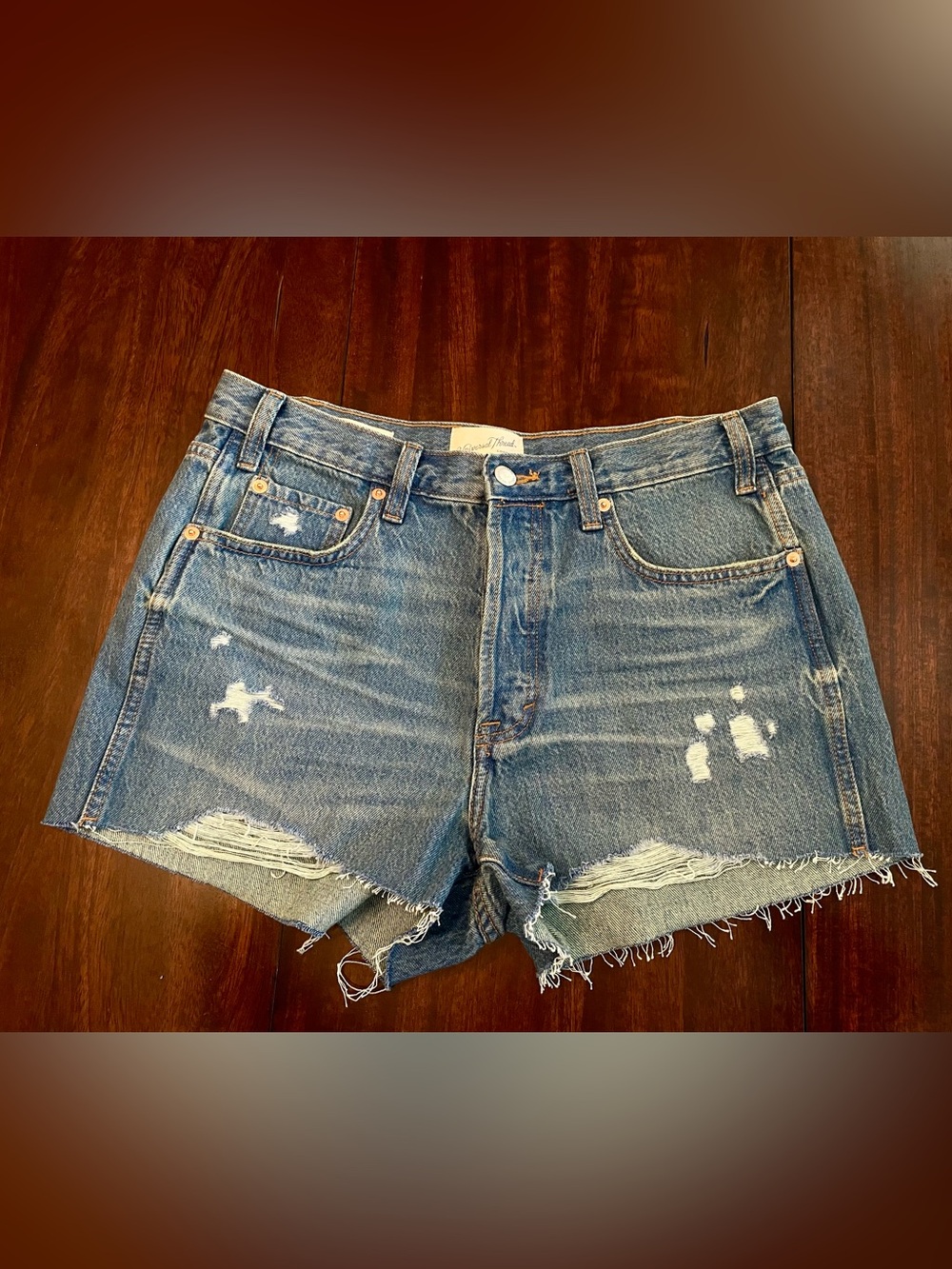 Universal Thread Distressed Blue Denim Jean Shorts